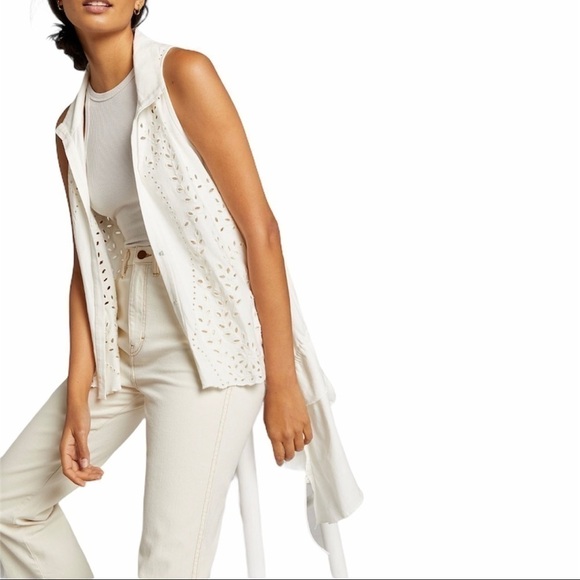 Anthropologie Eyelet Buttondown Blouse - Picture 3 of 7